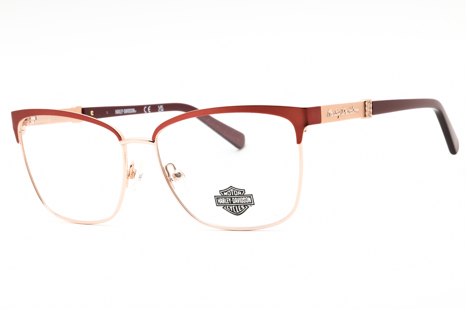 Eyeglasses-Harley-Davidson-HD50076-matte-pink-clear-demo-lens-1.jpg