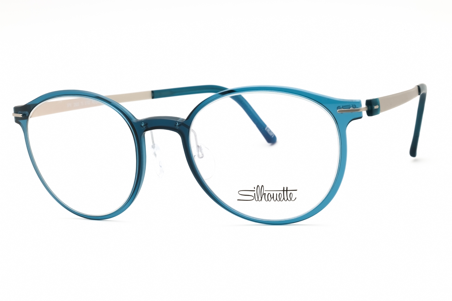 Eyeglasses-Silhouette-Infinity-View-2923-75-Blue-Steel-Transparent-Shiny-Rhodium-Silky-Matte-1.jpg