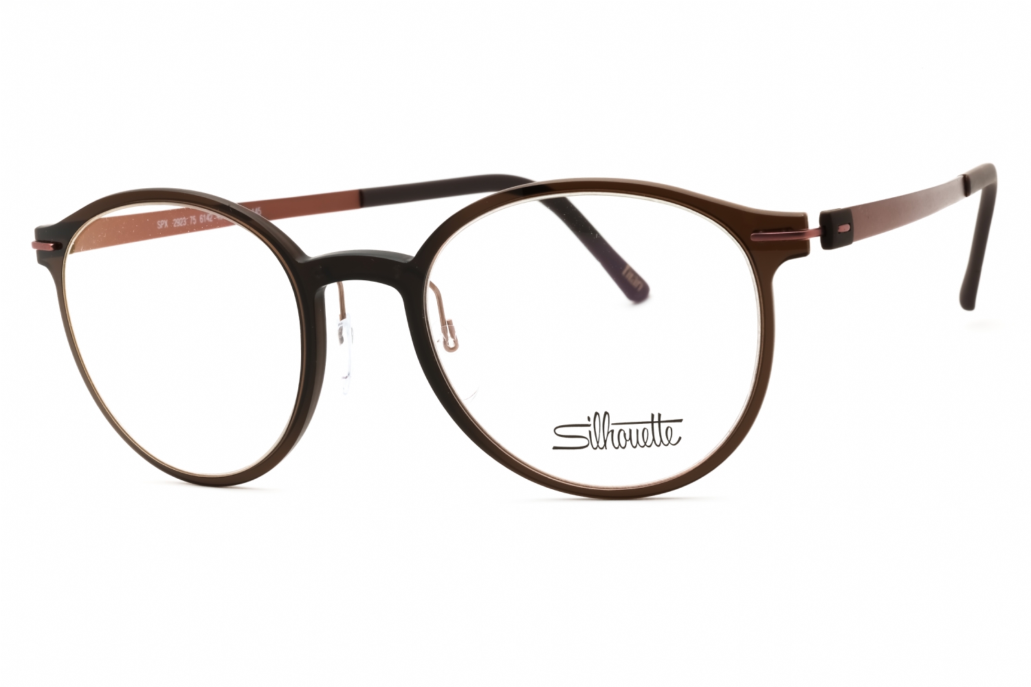 Eyeglasses-Silhouette-Infinity-View-2923-75-Brown-Shiny-Brown-Silky-Matte-1.jpg