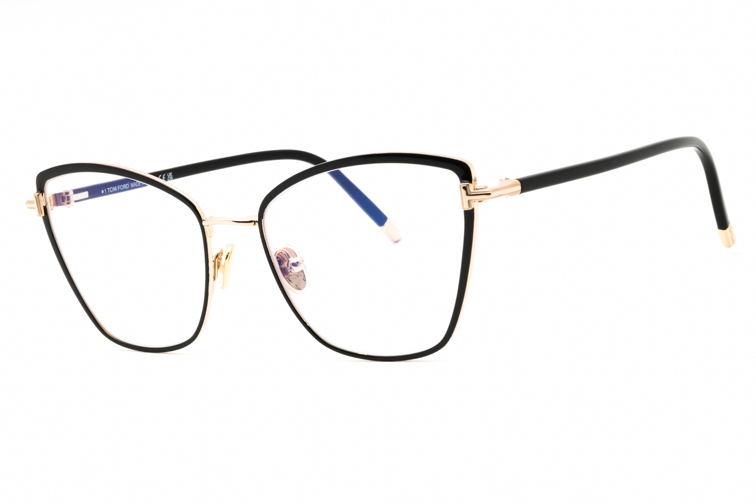 Eyeglasses-Tom-Ford-FT5740-B-shiny-black-Clear-Blue-light-block-lens-1.jpg
