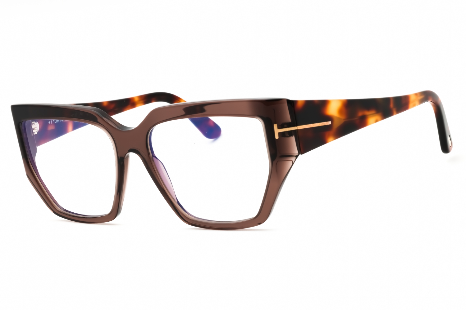 Eyeglasses-Tom-Ford-FT5951-B-shiny-dark-brown-clear-blue-light-block-lens-1.jpg