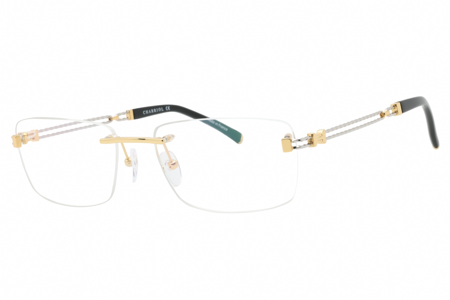 Eyeglasses-Charriol-PC75088-Shiny-Gold-Silver-Clear-Lens-1.jpg