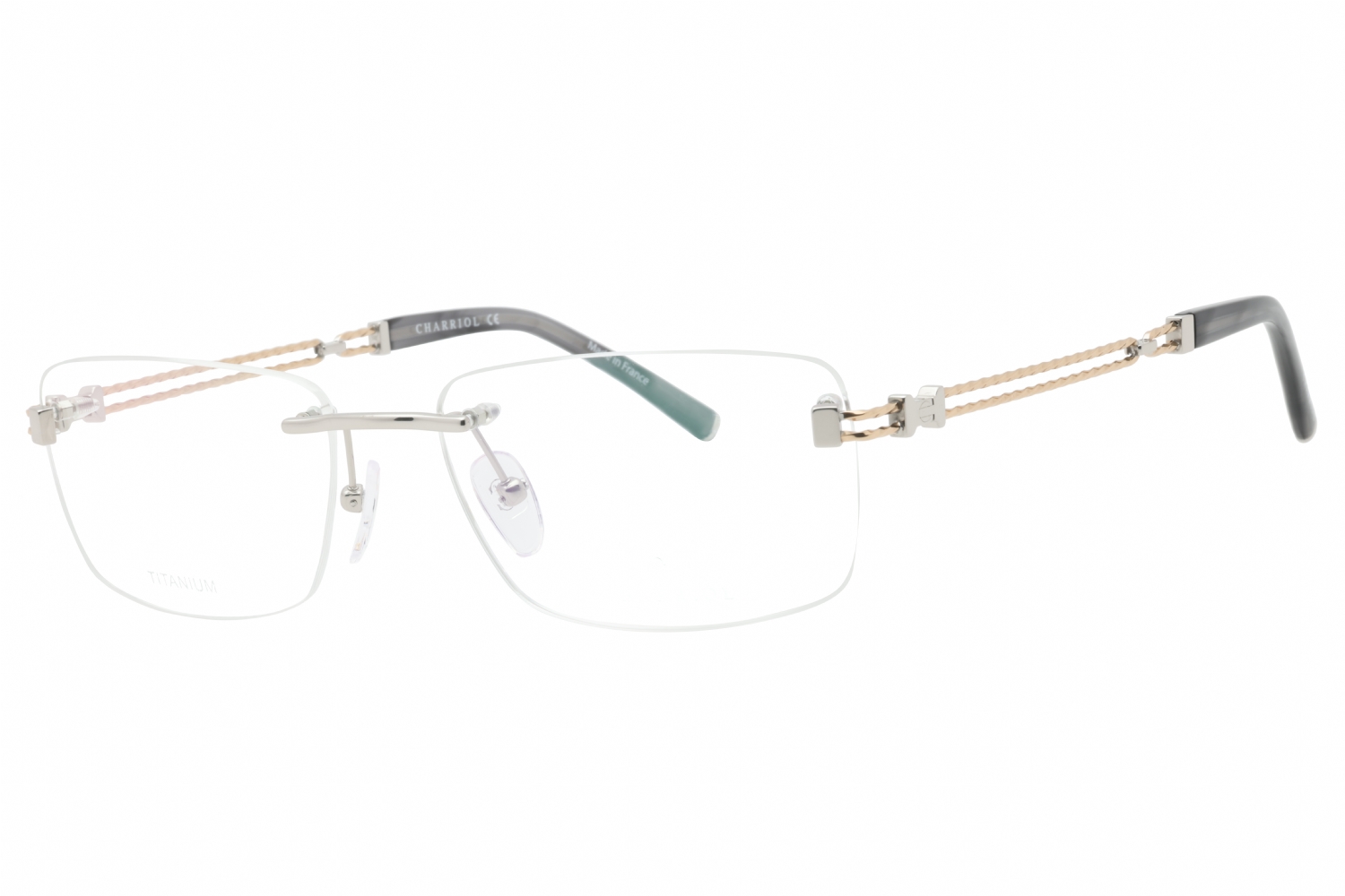 Eyeglasses-Charriol-PC75088-Shiny-Silver-Gold-Clear-Lens-1.jpg
