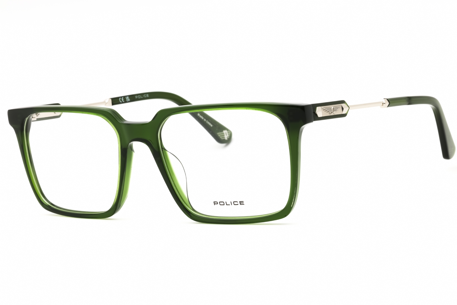Eyeglasses-Police-VPLN28-SHINY-TRANSPARENT-GREEN-clear-demo-lens-1-1.jpg
