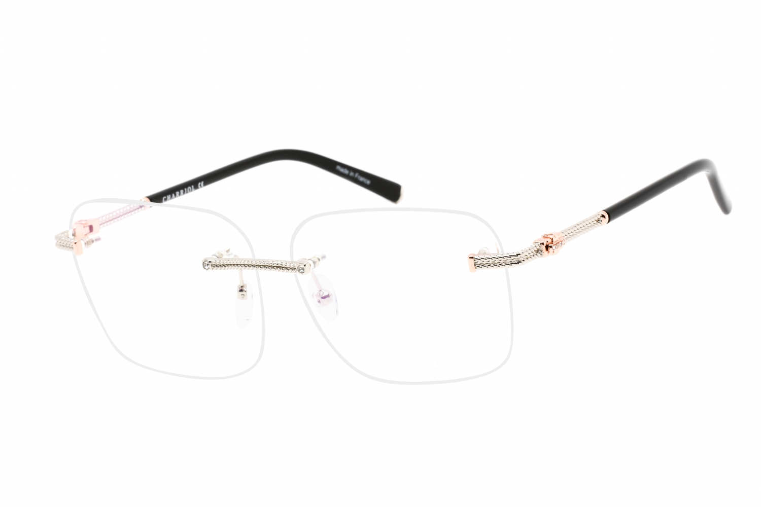 Eyeglasses-Charriol-PC71044-Shiny-Silver-Pink-Gold-Clear-Lens-1.jpg