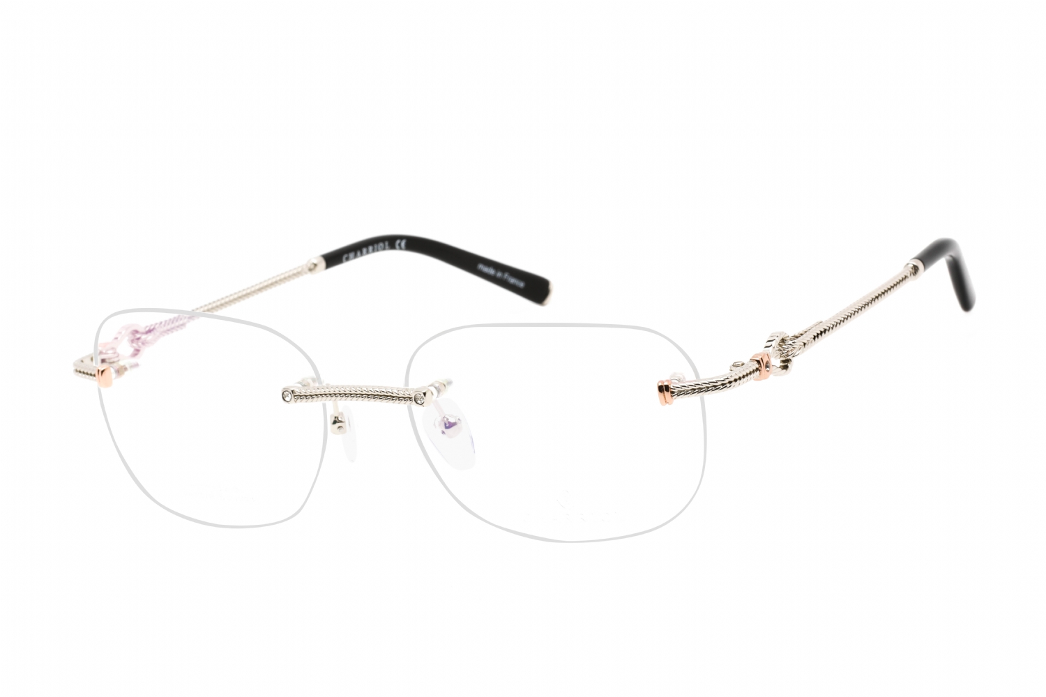 Eyeglasses-Charriol-PC71046-Shiny-Silver-Pink-Gold-Clear-Lens-1.jpg