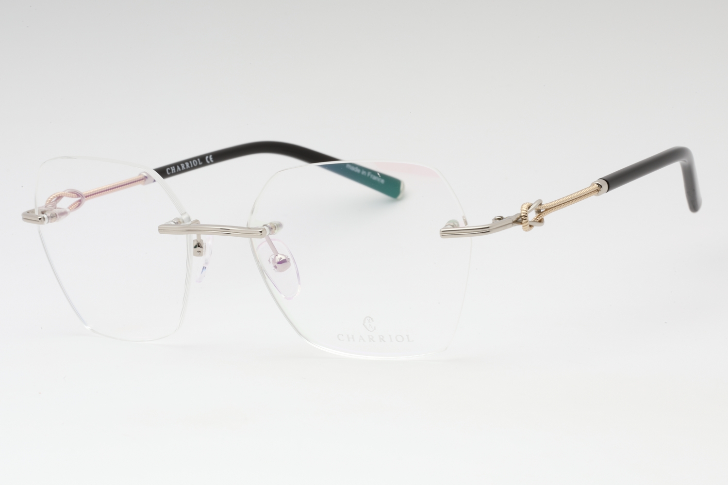 Eyeglasses-Charriol-PC71047-Shiny-Silver-Gold-Clear-Lens-1.jpg