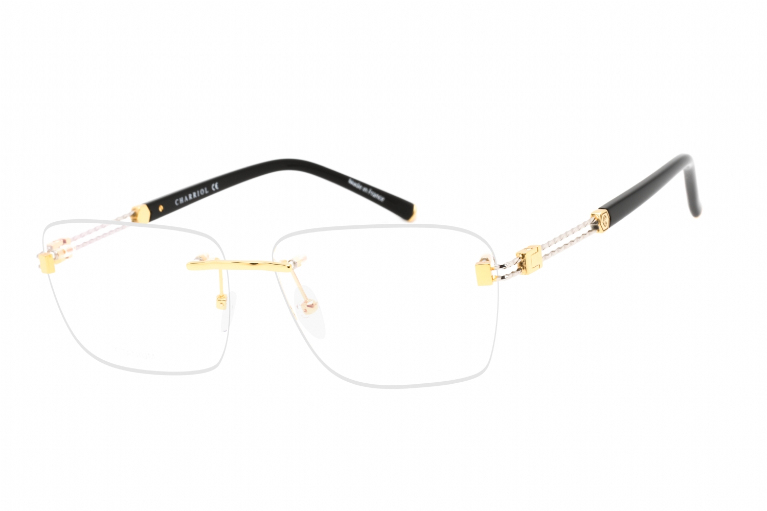 Eyeglasses-Charriol-PC75091-Shiny-Gold-Silver-Clear-Lens-1.jpg