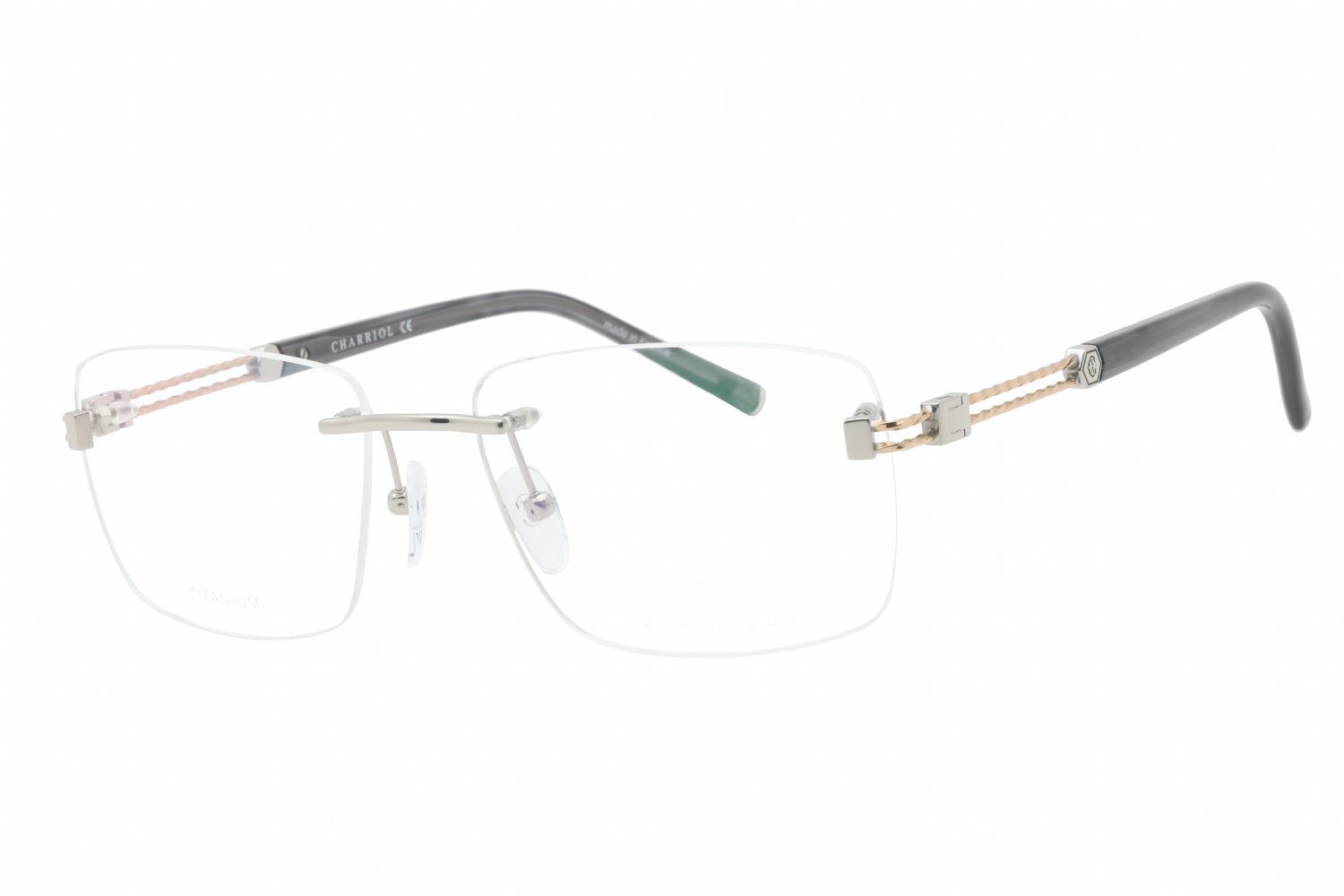 Eyeglasses-Charriol-PC75091-Shiny-Silver-Gold-Clear-Lens-1.jpg