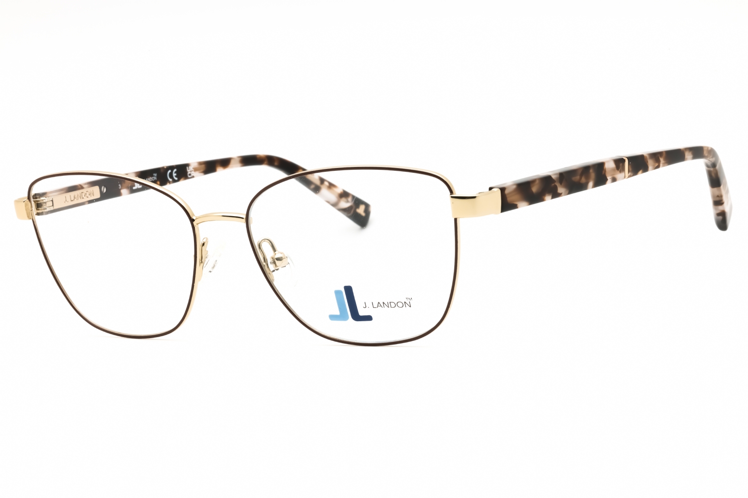 Eyeglasses-J.-Landon-JL5008-matte-dark-brown-clear-demo-lens-1.jpg