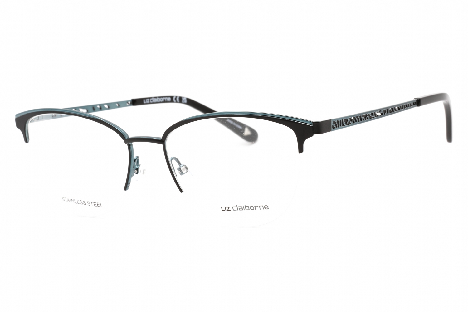 Eyeglasses-Liz-Claiborne-L-673-Black-Teal-Clear-Lens-1-1.jpg