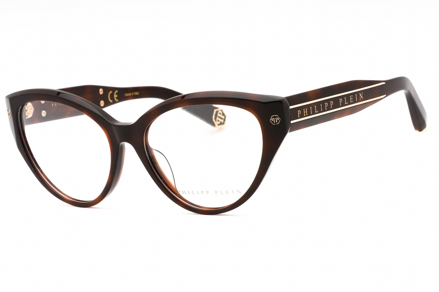 Eyeglasses-Philipp-Plein-VPP052M-Shiny-Dark-Havana-Clear-Lens-1.jpg